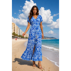 LONG DRESS R106B-BLUE