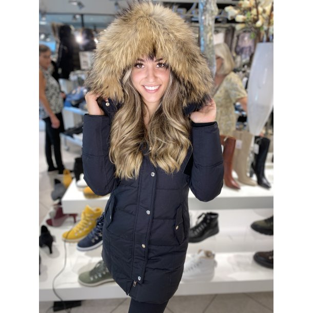 KENDALL FUR-BLACK/NATUR