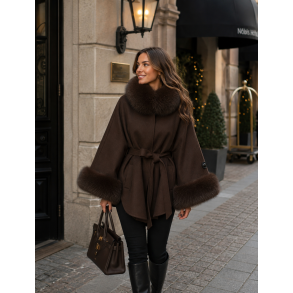 WOOL 70% JACKET W/FAUX 26134-COFFEE