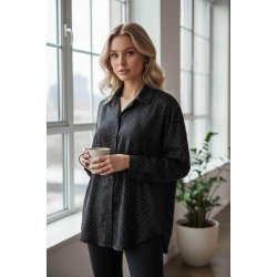 SHIRT W/STRASS 6987-BLACK