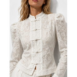 ELEGANT LACE SHIRT H15906-BEIGE