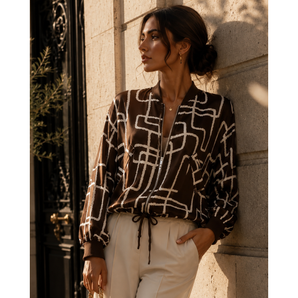 BOMBER JACKET 63049-CHOCOLATE