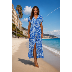 LONG DRESS R106B-BLUE