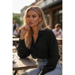 SHIRT W/STRASS 6987-BLACK