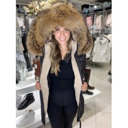 VALENCIA FUR BLACK/NATUR