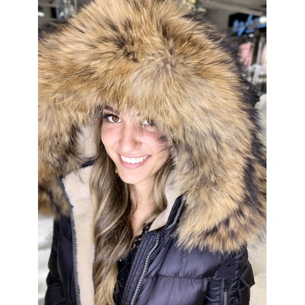 VALENCIA FUR BLACK/NATUR