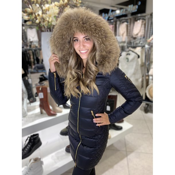 CIARA FUR-BLACK/NATUR