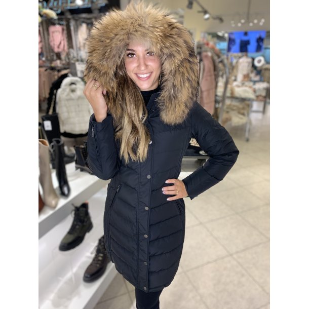 SAKI EVELYN COMFORT FUR-BLACK/NATUR