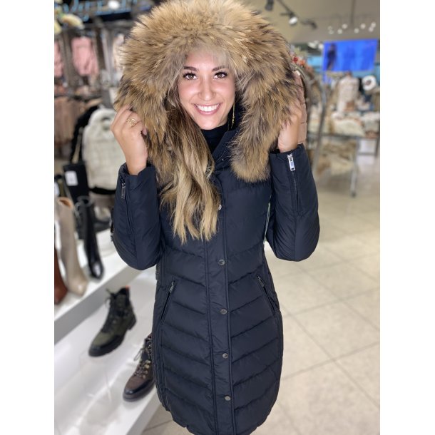 SAKI EVELYN COMFORT FUR-BLACK/NATUR