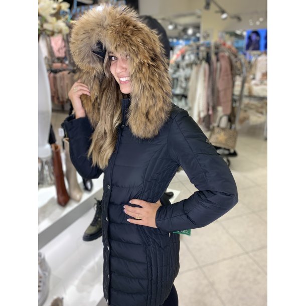 SAKI EVELYN COMFORT FUR-BLACK/NATUR