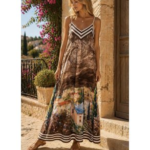 LANDSCAPE DRESS 25618-BROWN