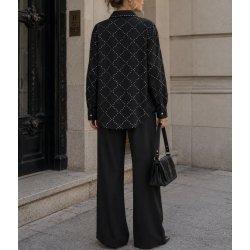 SHIRT W/RHINESTONE 8887-1-BLACK
