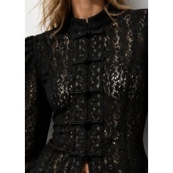 ELEGANT LACE SHIRT H15906-BLACK