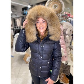 ZORA FUR-BLACK/NATUR