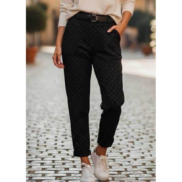 PANTS W/STRASS 250062-BLACK