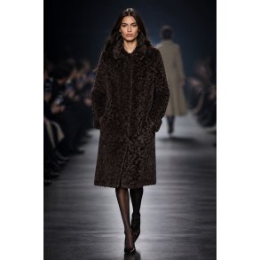 NOMADRID FAUX COAT 40447-CHOCOLATE