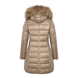 CIARA DOWN W/FUR-NOUGAT/NATURAL