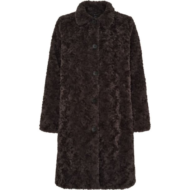 NOMADRID FAUX COAT 40447-CHOCOLATE