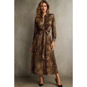 LONG LEOPARD DRESS R11831-LEOPARD