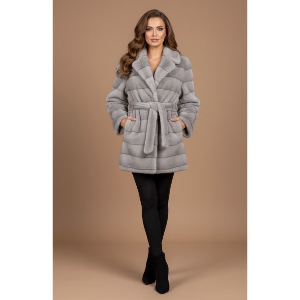 FAUX FUR JACKET 5505-GREY